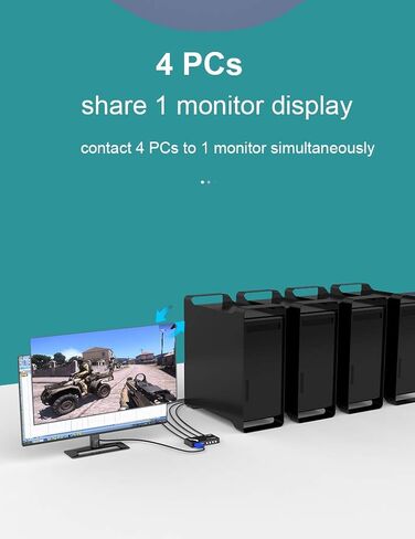 MT-VIKI 2 Port VGA Switch Video Selector Switcher Box (2 Input 1 Output) in Kuwait