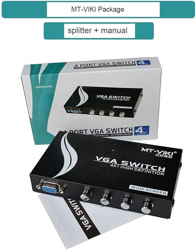 MT-VIKI 2 Port VGA Switch Video Selector Switcher Box (2 Input 1 Output) in Kuwait