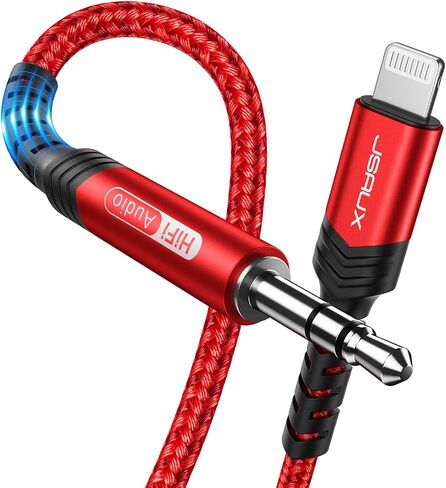 JSAUX AUX Cord for iPhone 3.3Ft [Apple MFi Certified] 3.5mm Aux Cable for Car Compatible with iPhone 14 13 12 11 XS XR X 8 7 6 iPad iPod for Car Home Stereo, Speaker, Headphone-Grey in Saudi Arabia
