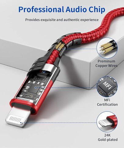 JSAUX AUX Cord for iPhone 3.3Ft [Apple MFi Certified] 3.5mm Aux Cable for Car Compatible with iPhone 14 13 12 11 XS XR X 8 7 6 iPad iPod for Car Home Stereo, Speaker, Headphone-Grey in Saudi Arabia