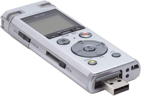 جهاز تسجيل صوتي من او ام DM-720 مع سعة 4 جيجابايت، وفتحة مايكرو اس دي، شحن USB، اتصال بالكمبيوتر الشخصي، ووضع تراسلس، فضي in Kuwait