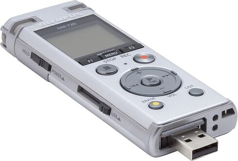 جهاز تسجيل صوتي من او ام DM-720 مع سعة 4 جيجابايت، وفتحة مايكرو اس دي، شحن USB، اتصال بالكمبيوتر الشخصي، ووضع تراسلس، فضي in Kuwait