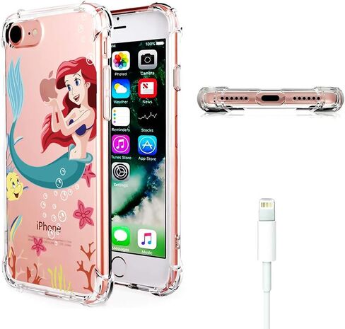 حافظة STSNano لجهاز iPod Touch 5/6/7، غطاء سيليكون ناعم من مادة TPU بتصميم رسوم متحركة لطيفة، تصميم Love Stch، حماية مرحة وواضحة وواقية، رفيعة للغاية ومضادة للصدمات، حافظات للأطفال لأجهزة iPod Touch 7&6&5 in Kuwait