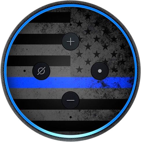 خط أزرق رفيع - ملصق من الفينيل متوافق مع Amazon Echo Dot 3rd Generation Alexa - ديكورات لمكبرات الصوت المنزلية الذكية، ملحقات رائعة هدية للأم والأب وأعياد الميلاد والأطفال in Saudi Arabia