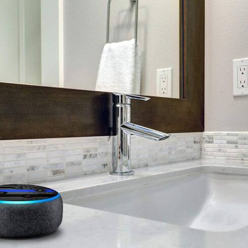 خط أزرق رفيع - ملصق من الفينيل متوافق مع Amazon Echo Dot 3rd Generation Alexa - ديكورات لمكبرات الصوت المنزلية الذكية، ملحقات رائعة هدية للأم والأب وأعياد الميلاد والأطفال in Saudi Arabia