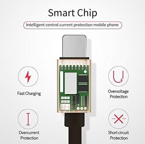 Full 5A USB Data Cable Works for Motorola Edge (2021) with MicroUSB and USB Type-C Adapter for True Dual Fast Quick Charge Speeds! (Black) in Saudi Arabia