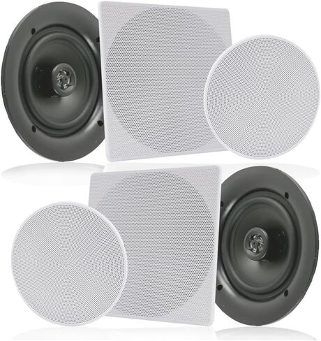 Pyle 10" 2-Way Flush Mount in-Wall Speakers and 8" Enclosed in-Wall Speakers - 300W and 400W Stereo Sound System in Saudi Arabia