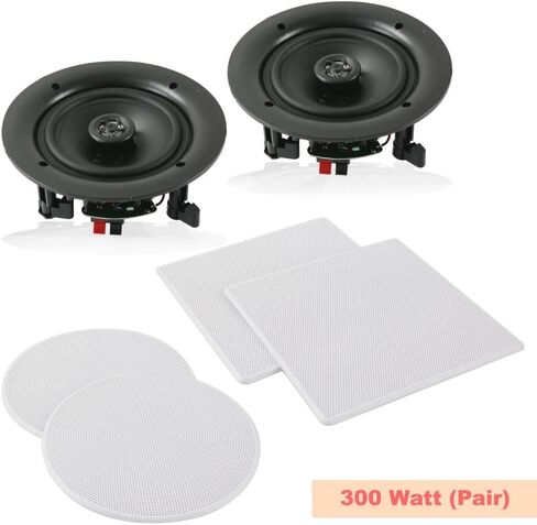Pyle 10" 2-Way Flush Mount in-Wall Speakers and 8" Enclosed in-Wall Speakers - 300W and 400W Stereo Sound System in Saudi Arabia