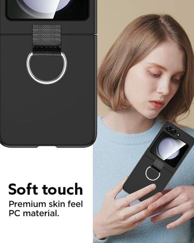 AICase for Samsung Galaxy Z Flip 7 Case Clear with Ring, [Anti-Yellow] Ultra-Thin Slim Fit Transparent Hard PC Phone Case for Samsung Flip 7 5G in Kuwait