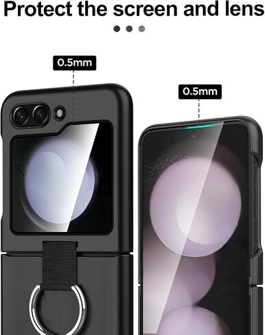 AICase for Samsung Galaxy Z Flip 7 Case Clear with Ring, [Anti-Yellow] Ultra-Thin Slim Fit Transparent Hard PC Phone Case for Samsung Flip 7 5G in Kuwait