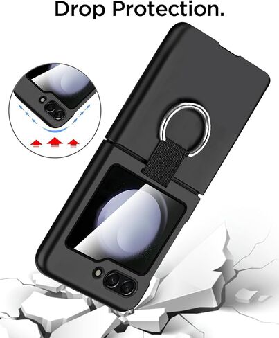 AICase for Samsung Galaxy Z Flip 7 Case Clear with Ring, [Anti-Yellow] Ultra-Thin Slim Fit Transparent Hard PC Phone Case for Samsung Flip 7 5G in Kuwait