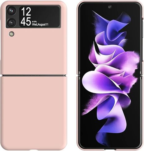 Cresee Case for Samsung Galaxy Z Flip 3 5G 2021, Slim Fit Matte PC Cover Phone Case for Galaxy Z Flip3 - Black in Kuwait