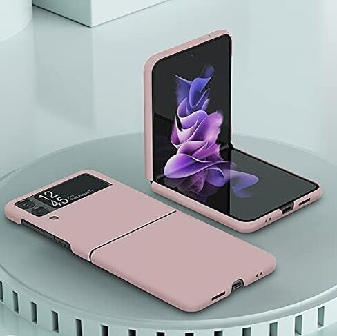 Cresee Case for Samsung Galaxy Z Flip 3 5G 2021, Slim Fit Matte PC Cover Phone Case for Galaxy Z Flip3 - Black in Kuwait