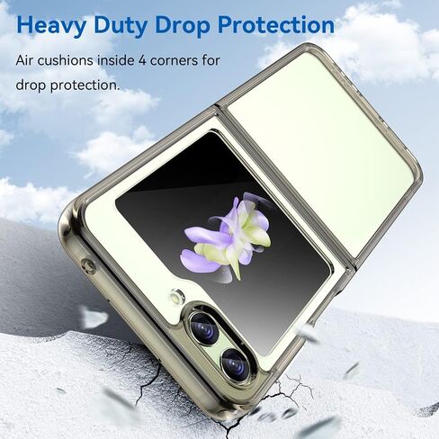 حافظة USTIYA لهاتف Samsung Galaxy Z Flip 5 5G غطاء حماية شفاف من مادة TPU (شفاف) in Kuwait