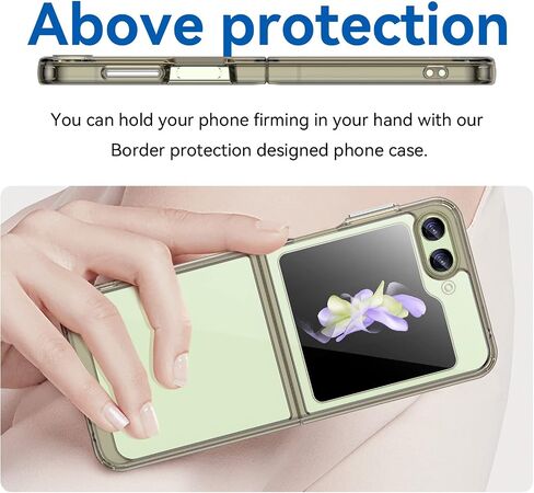 حافظة USTIYA لهاتف Samsung Galaxy Z Flip 5 5G غطاء حماية شفاف من مادة TPU (شفاف) in Kuwait
