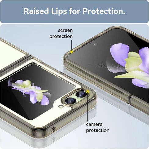 حافظة USTIYA لهاتف Samsung Galaxy Z Flip 5 5G غطاء حماية شفاف من مادة TPU (شفاف) in Kuwait
