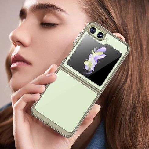 حافظة USTIYA لهاتف Samsung Galaxy Z Flip 5 5G غطاء حماية شفاف من مادة TPU (شفاف) in Kuwait