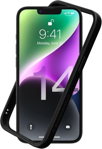 حافظة RhinoShield ممتصة للصدمات متوافقة مع [iPhone 14] | CrashGuard NX - غطاء حماية بتصميم نحيف ممتص للصدمات 3.5M / 11ft حماية من السقوط - أسود in Kuwait