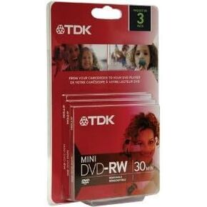 TDK 4X DVD-RW 8CM 1.4 GB DVD-RW 3 Pack in Jewel Case in Kuwait