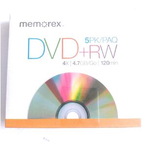 Memorex DVD+RW Discs, 4.7GB, 5/Pack محول الطاقة in Saudi Arabia