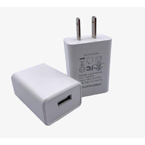 Wall Charger Cube 5V2A USB Power Supply Charging Block Universal Wall Plug Brick Portable Travel Fast Charger Power Adapter for iPhone, Samsung Galaxy, LG (2PCS-White) in Kuwait