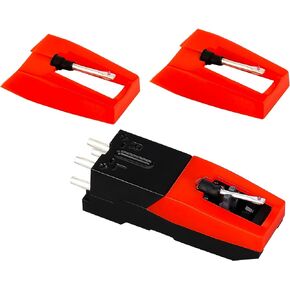 LUTER قطعة واحدة من خرطوشة مشغل الأسطوانات مع قطعتين من إبرة مشغل الأسطوانات وإبر القرص الدوار ومشغل الأسطوانات وملحقات استبدال إبرة مشغل الأسطوانات لمشغل تسجيلات الفينيل in Kuwait