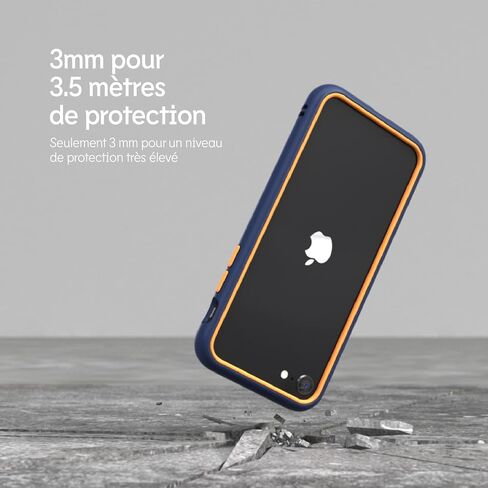 مصد RhinoShield متوافق مع [iPhone SE 3 / SE 2/8 / 7] | CrashGuard NX - غطاء حماية بتصميم نحيف ممتص للصدمات 3.5M / 11ft حماية من السقوط - أحمر in Kuwait