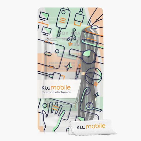 حافظة كروس kwmobile متوافقة مع هاتف Apple iPhone SE (2022) / iPhone SE (2020) / iPhone 8 / iPhone 7 - غطاء هاتف شفاف من مادة TPU مع حزام حبل - أسود/شفاف in Kuwait