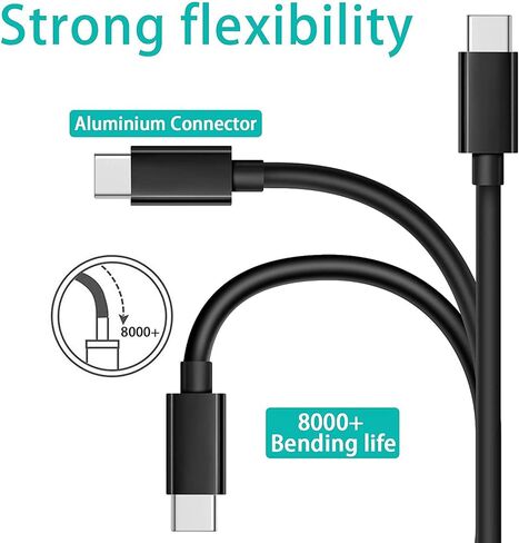 كابل شحن USB C بطول 6 أقدام متوافق مع Echo Buds 2، TOZO T12/T12 Pro/NC9، Raycon E25 Pro/E55، EarFun Air Pro سماعات أذن لاسلكية سلك محول الطاقة (منفذ USB-C) والمزيد in Kuwait