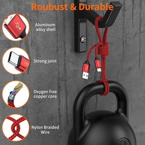 USB Type C Cable,USB A to USB C 3A Fast Charging (3.3ft 2-Pack) Braided Charge Cord Compatible with Samsung Galaxy S10 S9 S8 Plus,Note 9 8,A11 A20 A51,LG G6 G7 V30 V35,Moto Z2 Z3,USB C Charger (Grey) in Saudi Arabia
