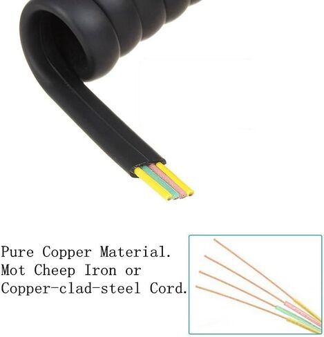23FT Telephone Handset Cord with Detangler, 3 Feet Coiled to 23 Feet Uncoiled, Compatible with All Telephone Manufacturers, Tangle-Free and Durable in Saudi Arabia