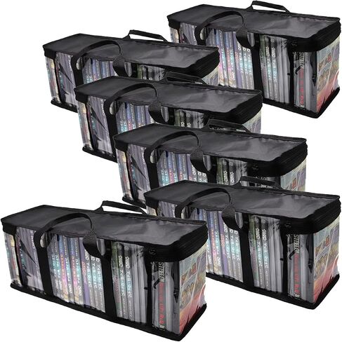 DVD Case Storage Bag CD Holders Storage Cases Holds 60 DVD BluRay PS4 Video Games for Media Storage Organization,2 Set in Saudi Arabia