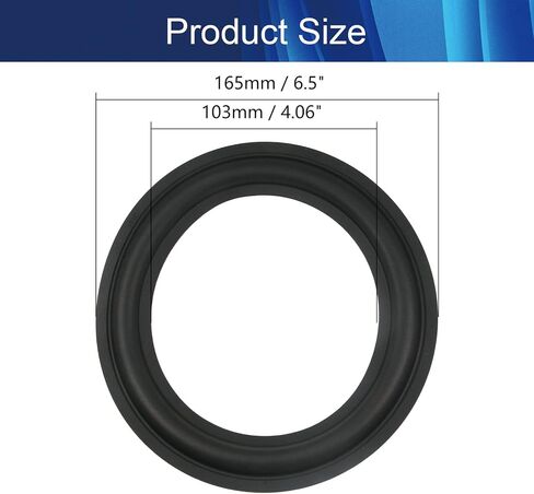 4PCS 10Inch Speaker Rubber Edge Surround Rings Subwoofer Replacement Parts for Speaker Repair in Saudi Arabia