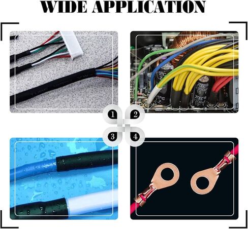Glarks 300Pcs Open Barrel Wire Crimp Copper Ring Lugs Wire Crimp Terminal Connectors OT 5A 10A 20A 30A 40A 50A 60A 100A with Heat Shrink Tubing Assortment Kit for Auto Car Battery Cable Connector in Saudi Arabia