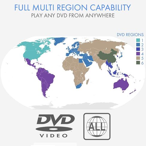 مشغل DVD HDMI متعدد المناطق من OREI - تحويل PAL Ntsc، تشغيل أقراص DVD من أي مكان على التلفزيون الأمريكي in Saudi Arabia