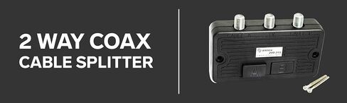 STEREN 4-Way 2.4GHz 90dB 1 Port Power Pass DC Passing On One Port F-Pin Coaxial Splitter [201-234] in Kuwait