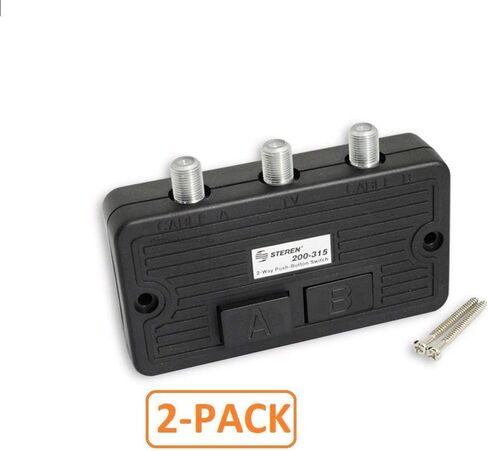 STEREN 4-Way 2.4GHz 90dB 1 Port Power Pass DC Passing On One Port F-Pin Coaxial Splitter [201-234] in Kuwait