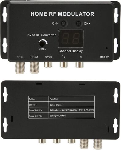 GOWENIC M70RV TV Link Modulator، يدعم PAL/NTSC Professional AV إلى RF Converter، TV Link Modulator AV إلى RF Converter، لصناديق مجموعة مصدر AV، مع كابل شحن USB in Saudi Arabia