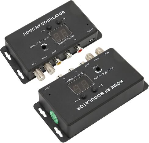 GOWENIC M70RV TV Link Modulator، يدعم PAL/NTSC Professional AV إلى RF Converter، TV Link Modulator AV إلى RF Converter، لصناديق مجموعة مصدر AV، مع كابل شحن USB in Saudi Arabia