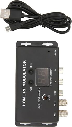 GOWENIC M70RV TV Link Modulator، يدعم PAL/NTSC Professional AV إلى RF Converter، TV Link Modulator AV إلى RF Converter، لصناديق مجموعة مصدر AV، مع كابل شحن USB in Saudi Arabia