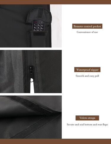 iBirdie Outdoor TV Cover 40 to 43 inch Waterproof and Weatherproof, Black | with Zipper, 39.5"W x 25"H Cover Size, 600D Thick Fabric Protector, for Outside Flat Screen TV in Kuwait