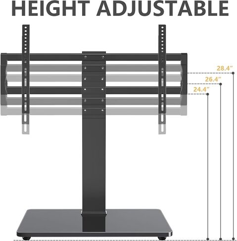 Universal Swivel TV Stand Table Top TV Stand Base with 4 Level Height Adjustable and Swivel Mount Bracket for 20-43 Inch Plasma LCD LED TVs, VESA 200x200mm in Kuwait