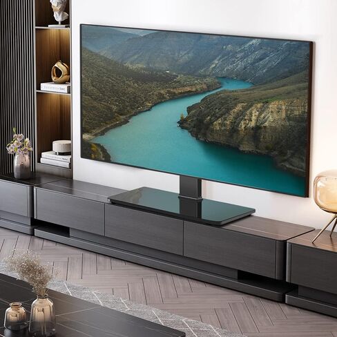 Universal Swivel TV Stand Table Top TV Stand Base with 4 Level Height Adjustable and Swivel Mount Bracket for 20-43 Inch Plasma LCD LED TVs, VESA 200x200mm in Kuwait