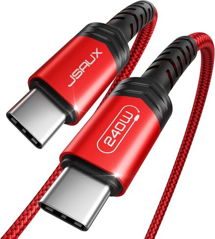 JSAUX 240W USB C to USB C Cable 10FT, Type C Fast Charging Cord, Blue in Saudi Arabia
