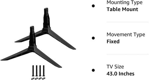TV Base Stand for Vizio TV Legs Replacement, for Vizio 32 inch 40 inch 43 inch Smart TV, for Vizio D32H-C1 D32HN-E4 D32HN-E4 D40N-E3 D43FX-F4 D43N-E4 TV Base Stand for Vizio TV Stand with Screws in Saudi Arabia