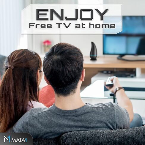 هوائي تلفزيون عالي الدقة 4K للاستخدام الداخلي فقط، مدى طويل 300 ميل، أحدث شريحة 2022، قاعدة مغناطيسية + كابل محوري بطول 14.7 متر من ماتا1 (شركة أمريكية) in Kuwait