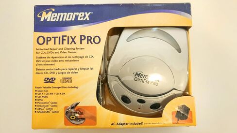 Memorex OptiFix Pro Motorized CD/DVD Scratch Repair Kit for CD/DVD Music, Movies, Game Discs in Saudi Arabia