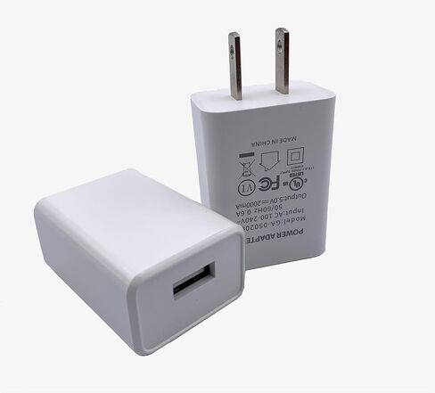 Wall Charger Cube 5V2A USB Power Supply Charging Block Universal Wall Plug Brick Portable Travel Fast Charger Power Adapter for iPhone, Samsung Galaxy, LG (2PCS-White) in Kuwait