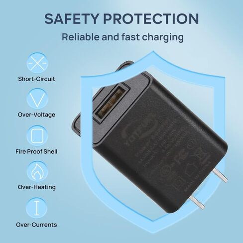 شاحن حائط مكعب 5V1A USB مزود طاقة، كتلة شحن عالمية، قابس جداري من الطوب المحمول، شاحن سريع للسفر، محول طاقة لهاتف iPhone، Samsung Galaxy، LG (أسود) in Kuwait