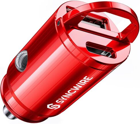 USB C Car Charger Syncwire [PD 45W & QC 45W] USB Car Charger Adapter Fast Charging [Super Mini & All Metal] Compatible with iPhone 14 Pro Max Plus 13 12 Samsung S23/S22/21 Note 22/21, Pixel, iPad in Kuwait